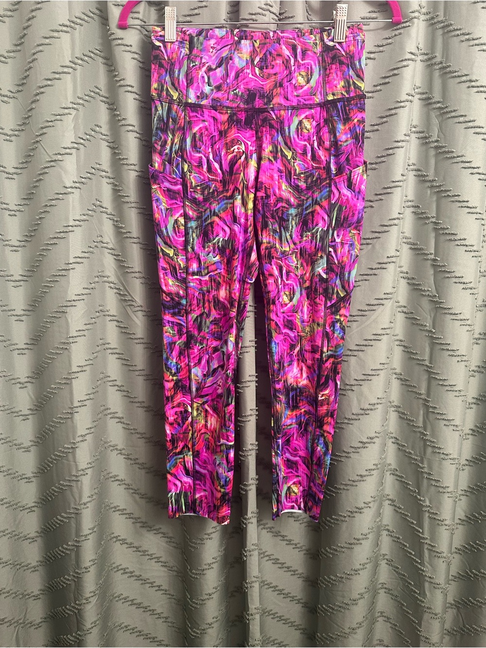 Lululemon Fast & Free 7/8 Tight Leggings II Nulux Flowerescent Multi size 6 NWOT